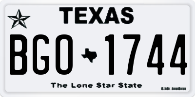 TX license plate BGO1744