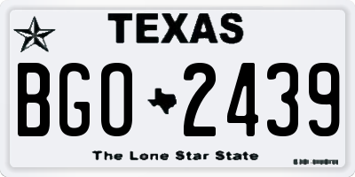 TX license plate BGO2439