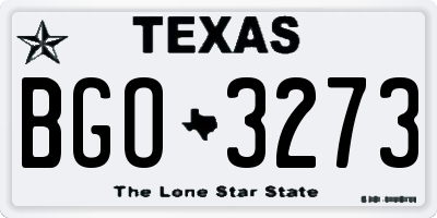TX license plate BGO3273