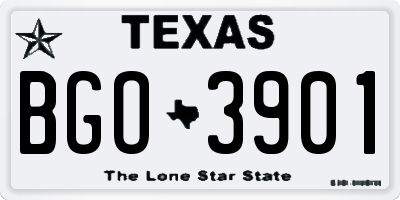 TX license plate BGO3901