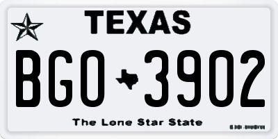 TX license plate BGO3902