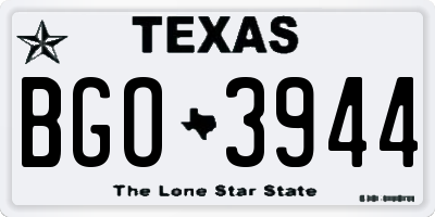 TX license plate BGO3944