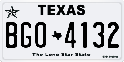 TX license plate BGO4132
