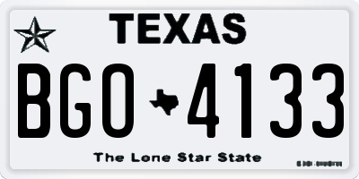 TX license plate BGO4133