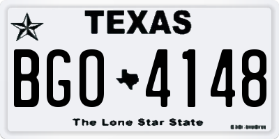 TX license plate BGO4148