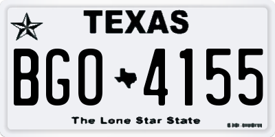 TX license plate BGO4155