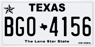 TX license plate BGO4156