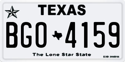 TX license plate BGO4159