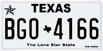 TX license plate BGO4166