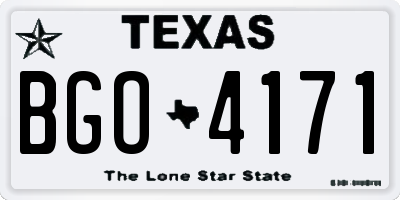 TX license plate BGO4171