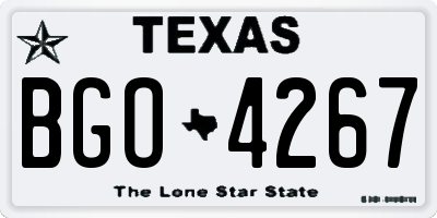 TX license plate BGO4267