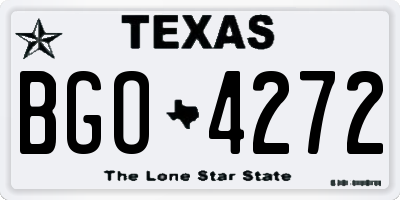 TX license plate BGO4272