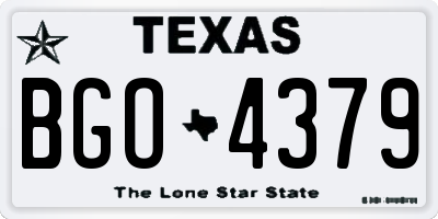TX license plate BGO4379