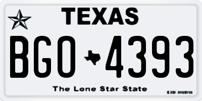 TX license plate BGO4393