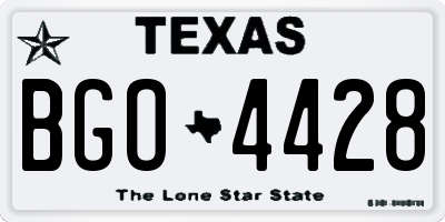 TX license plate BGO4428