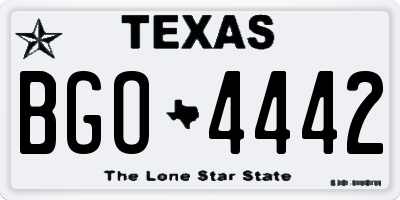 TX license plate BGO4442