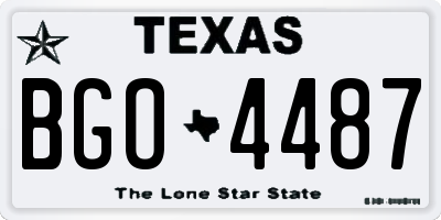 TX license plate BGO4487
