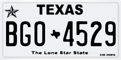 TX license plate BGO4529