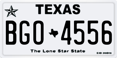 TX license plate BGO4556