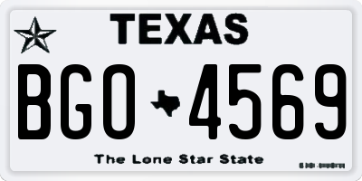 TX license plate BGO4569