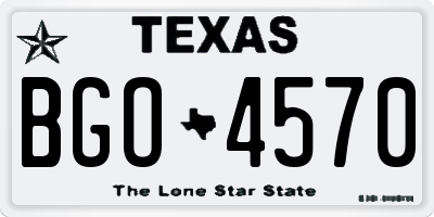 TX license plate BGO4570