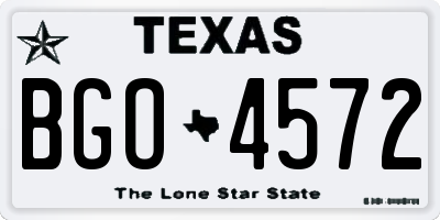 TX license plate BGO4572
