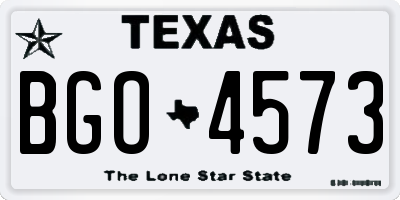 TX license plate BGO4573