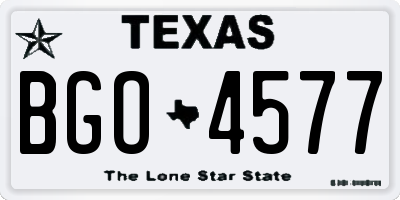 TX license plate BGO4577