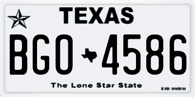 TX license plate BGO4586