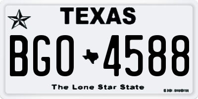 TX license plate BGO4588