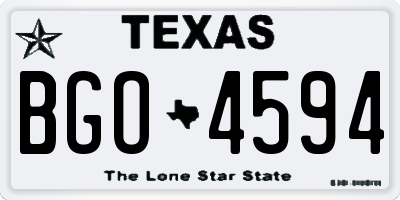 TX license plate BGO4594