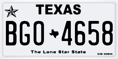 TX license plate BGO4658