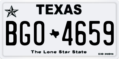TX license plate BGO4659