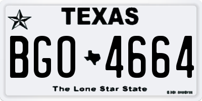 TX license plate BGO4664