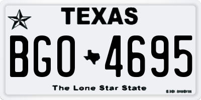 TX license plate BGO4695