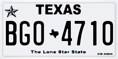 TX license plate BGO4710