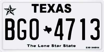 TX license plate BGO4713