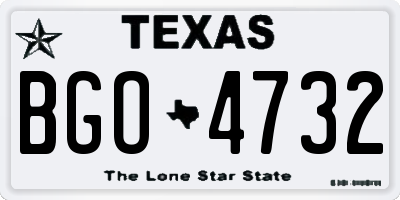 TX license plate BGO4732
