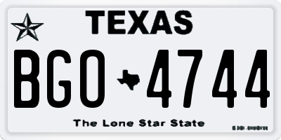TX license plate BGO4744