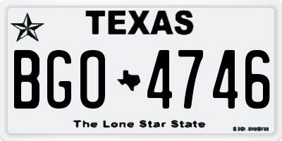 TX license plate BGO4746