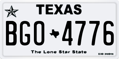 TX license plate BGO4776