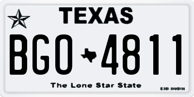 TX license plate BGO4811