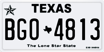 TX license plate BGO4813