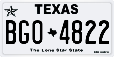 TX license plate BGO4822