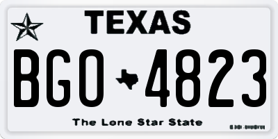 TX license plate BGO4823