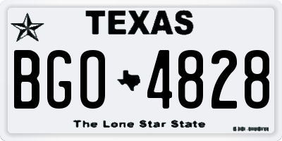 TX license plate BGO4828