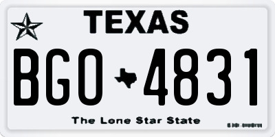 TX license plate BGO4831