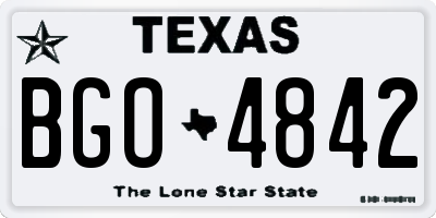 TX license plate BGO4842