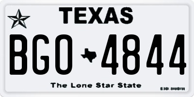 TX license plate BGO4844