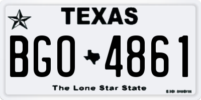 TX license plate BGO4861